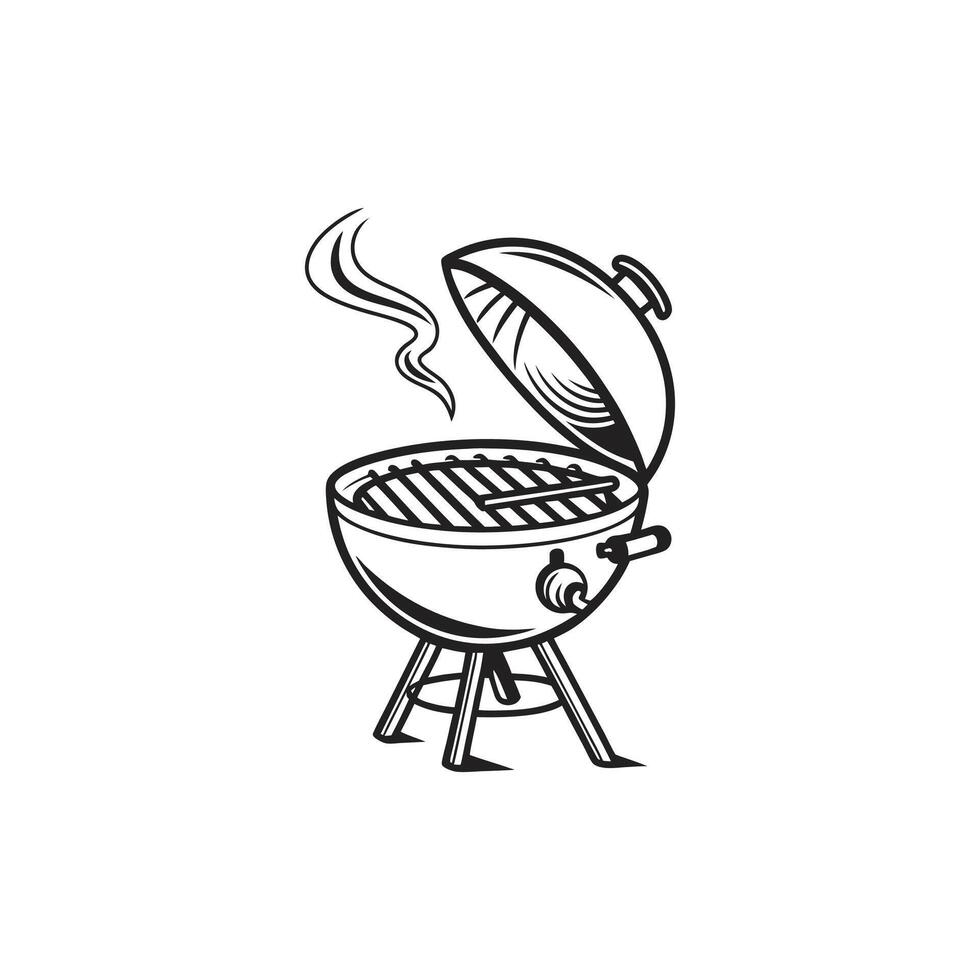 Bbq grill icon illustration , vector