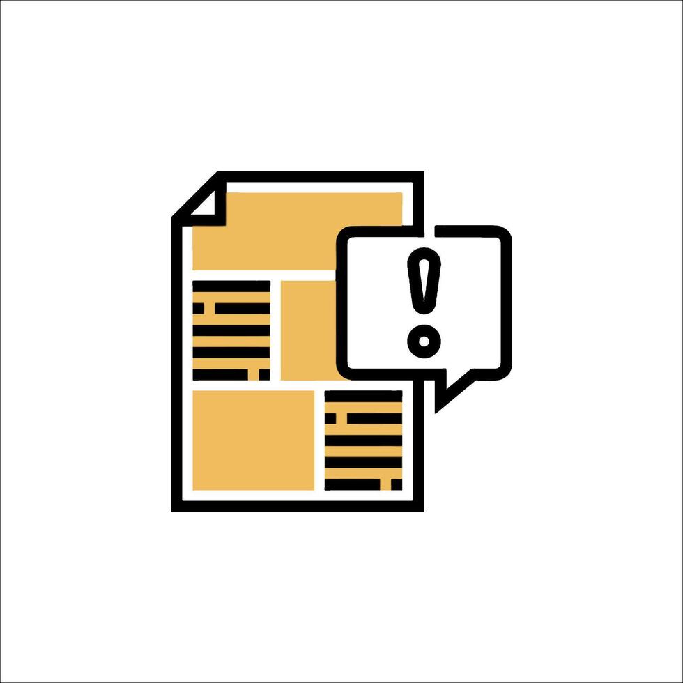 A newspaper with a question mark icon vector