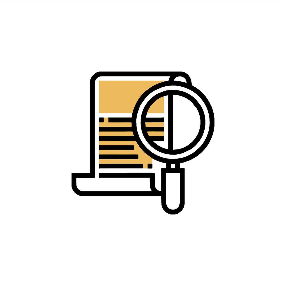 Magnifying glass icon on white background vector