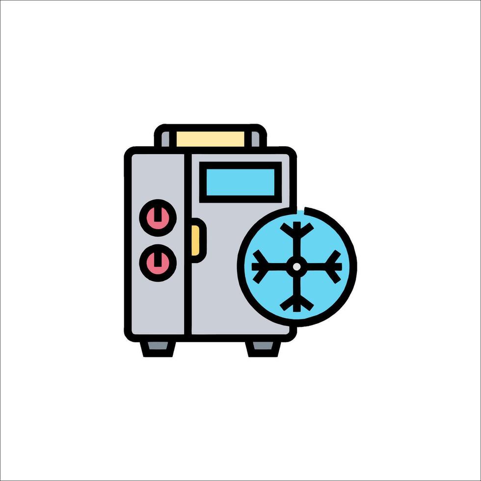 A machine with a clock on it vector