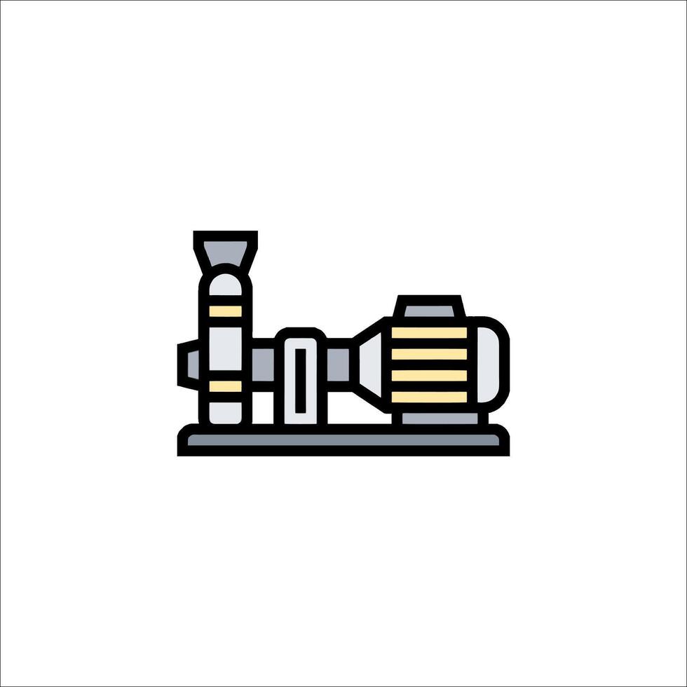 A line drawing of a machine on a table vector