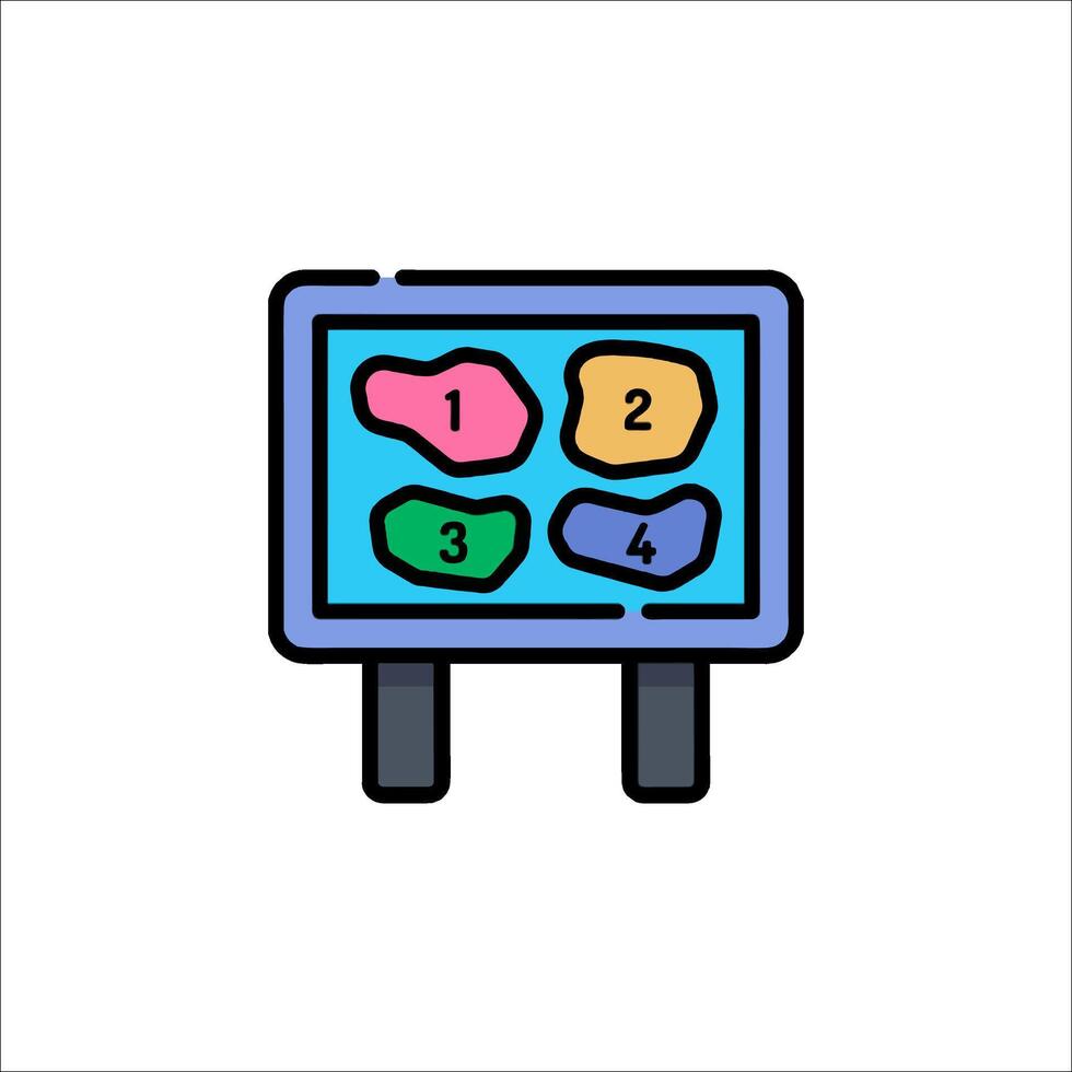 A colorful chalkboard with numbers on it vector