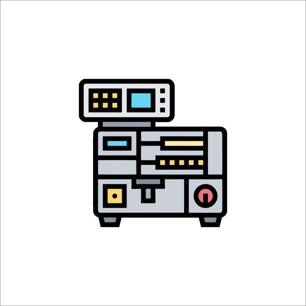 A machine with a computer on it vector