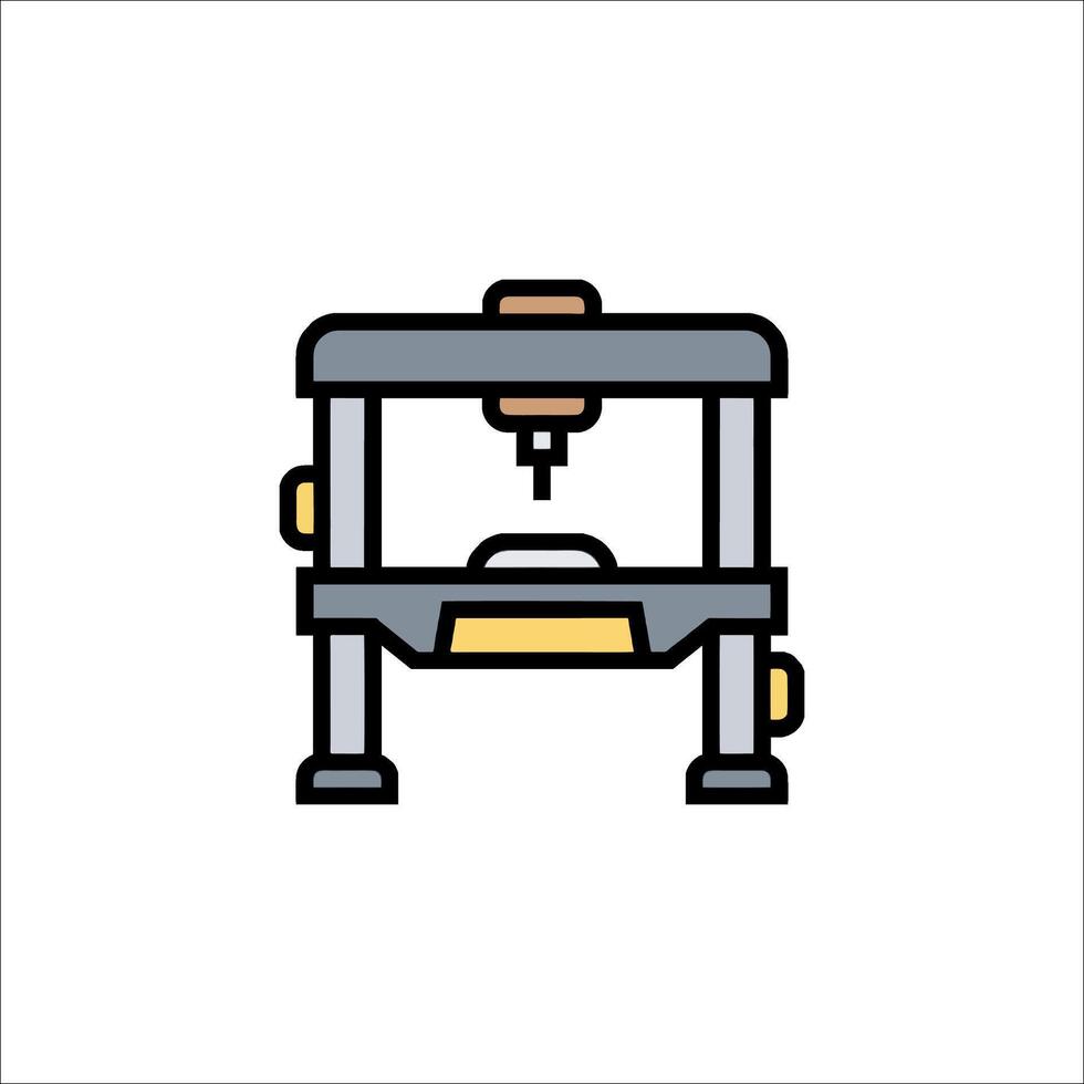 A machine that is being used to make a machine vector