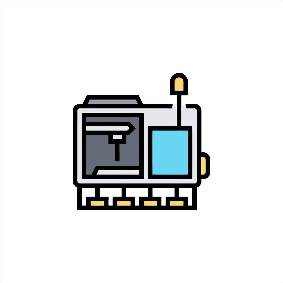 A machine with a screen on it vector
