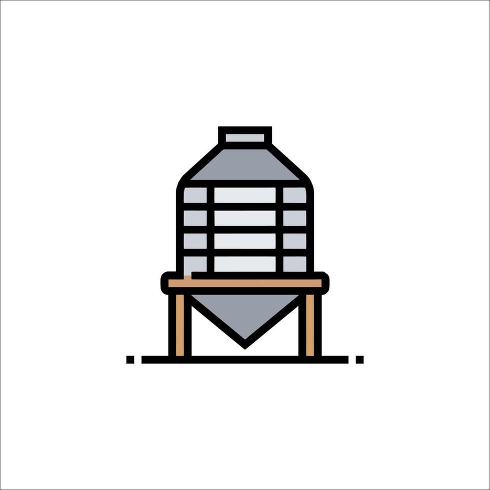 Grain silo icon illustration vector