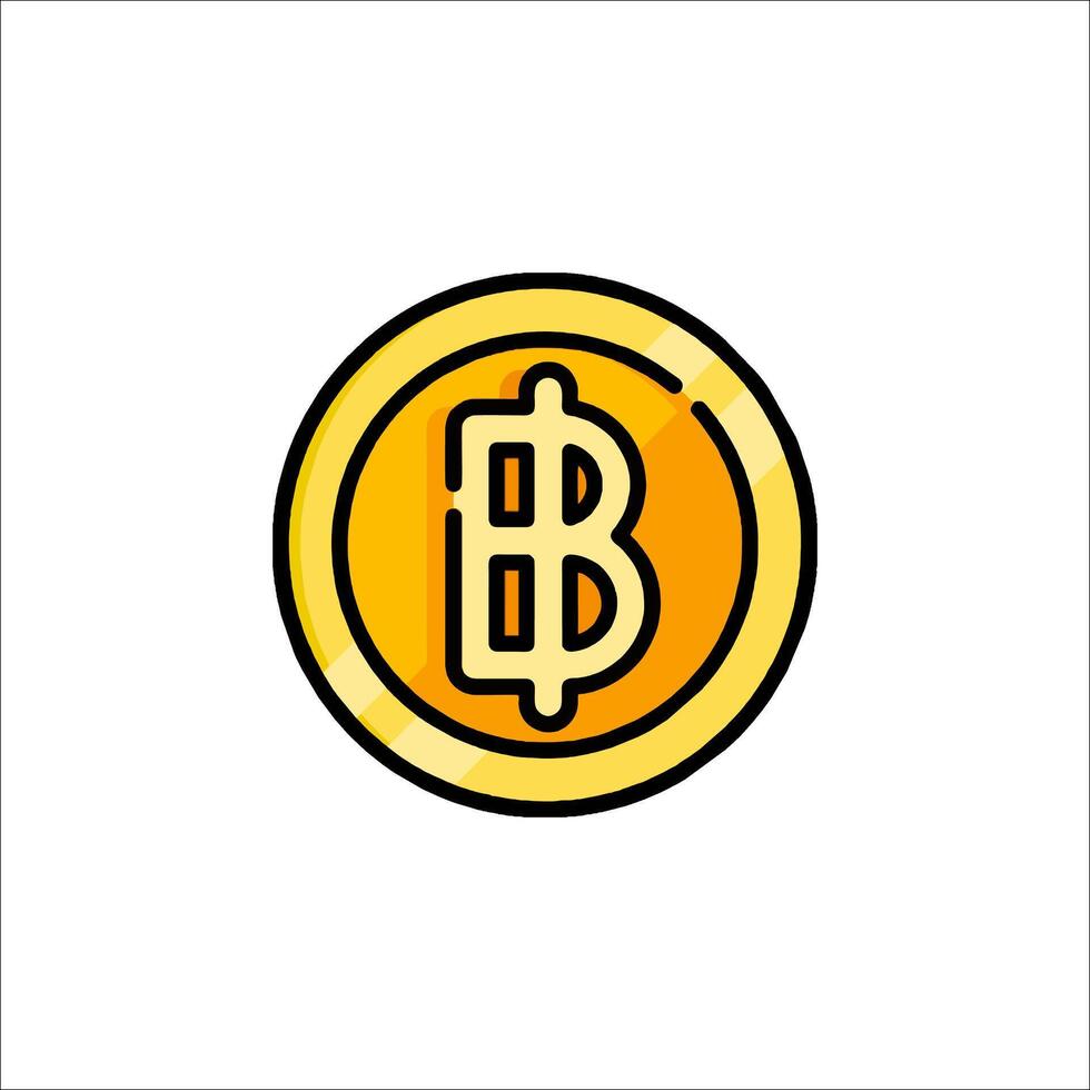 Bitcoin icon illustration vector