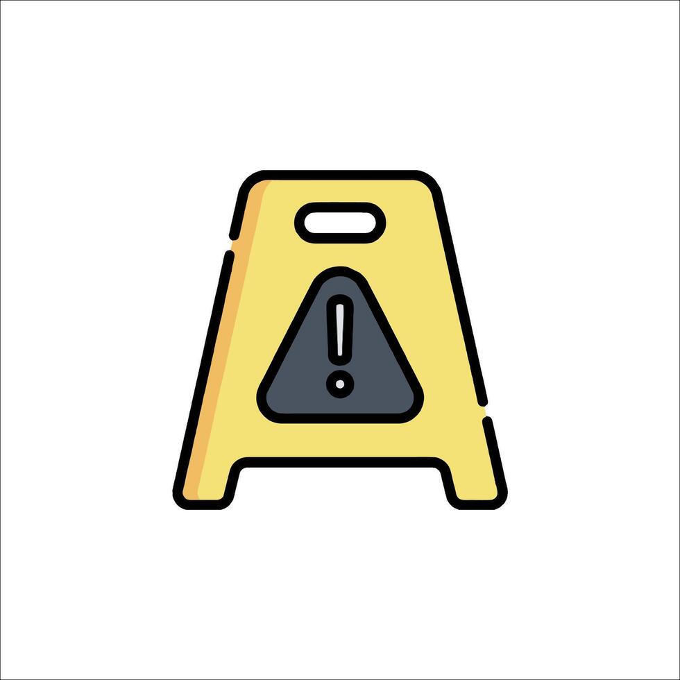 A yellow caution sign on a white background vector