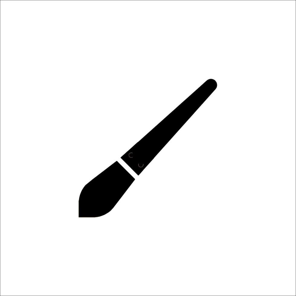 A black paintbrush icon on a white background vector