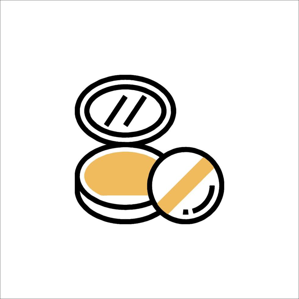 A pill and a powder icon on a white background vector