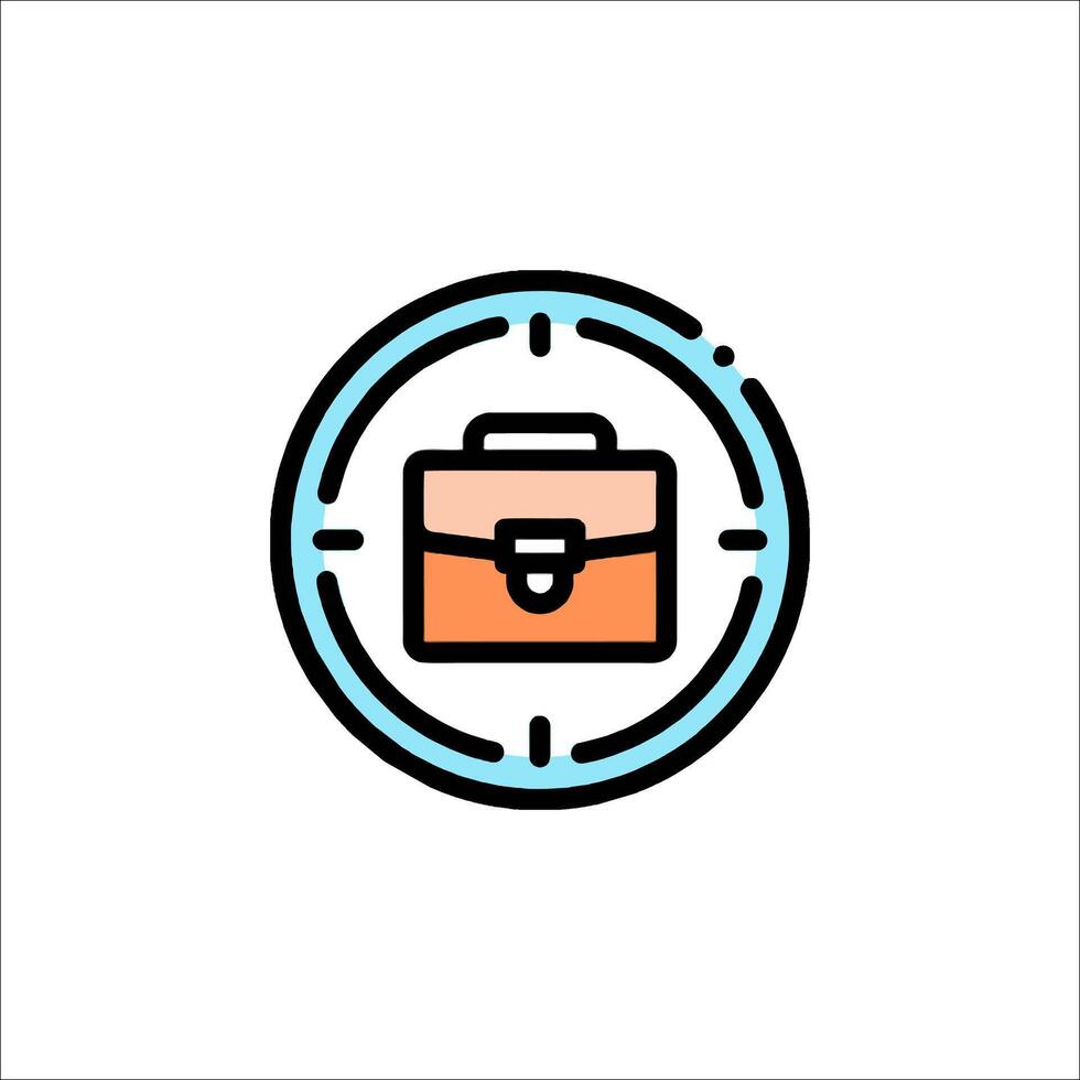 A briefcase icon in a circle vector