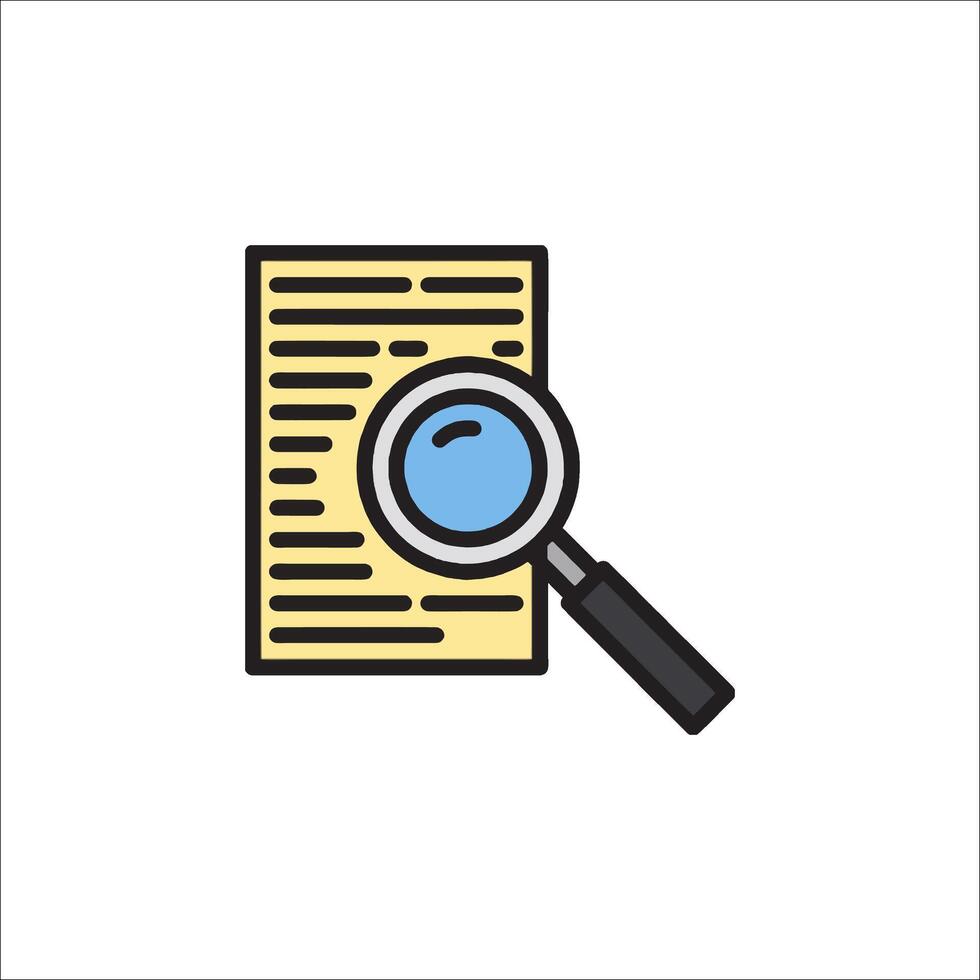 Magnifying glass icon on white background vector