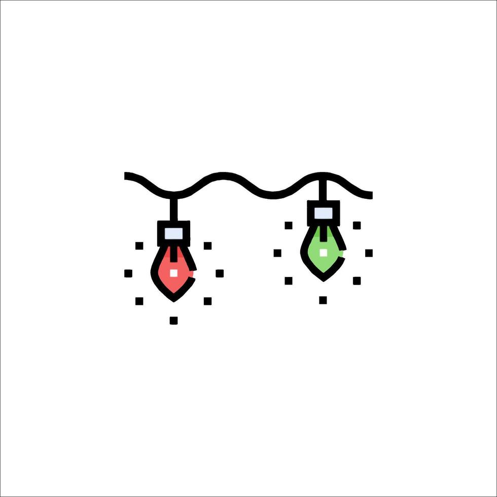 A christmas light bulb icon on a white background vector