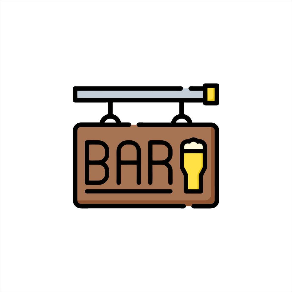 Bar sign illustration vector