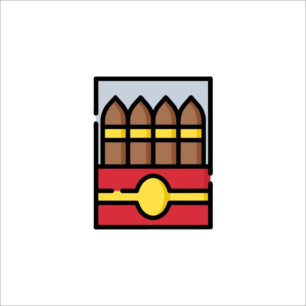 Cigars in a box icon illustration vector
