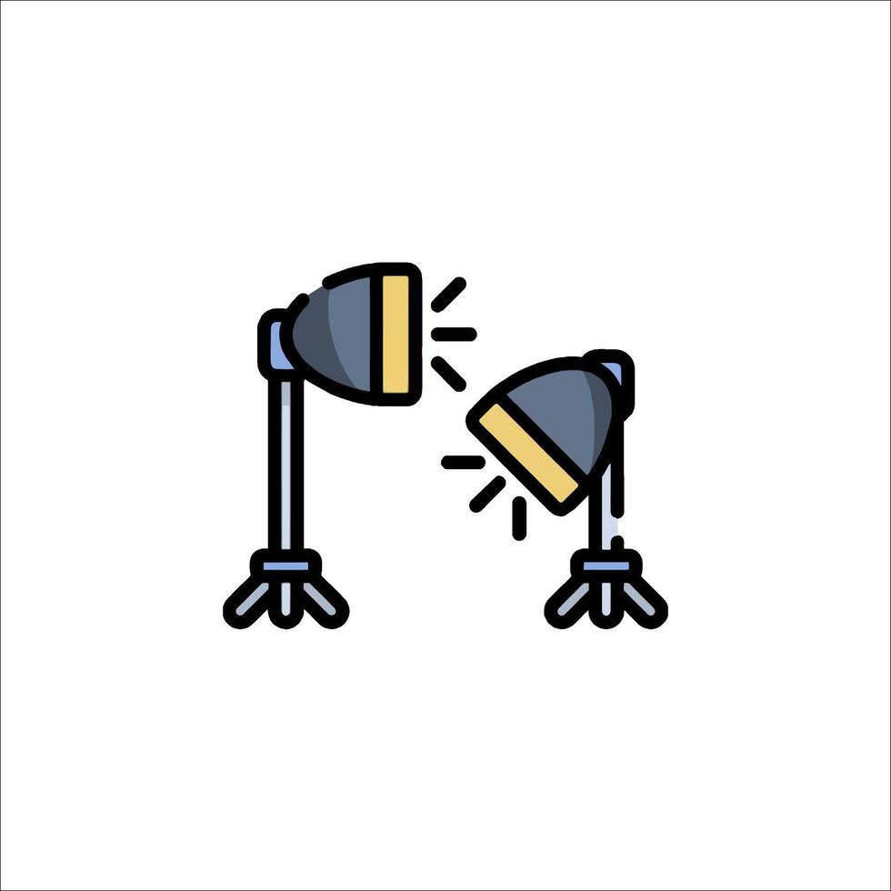 Two lights on a table with a white background vector