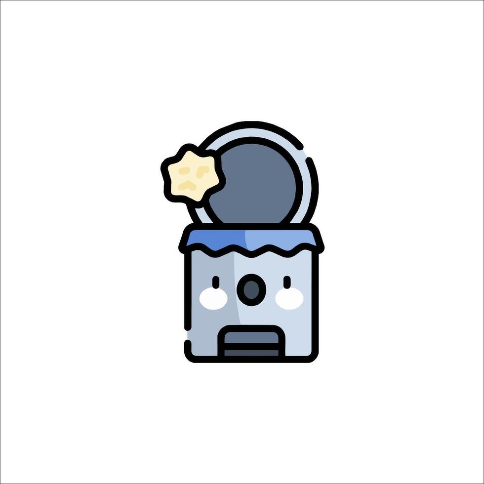 A cartoon character sitting on a machine vector