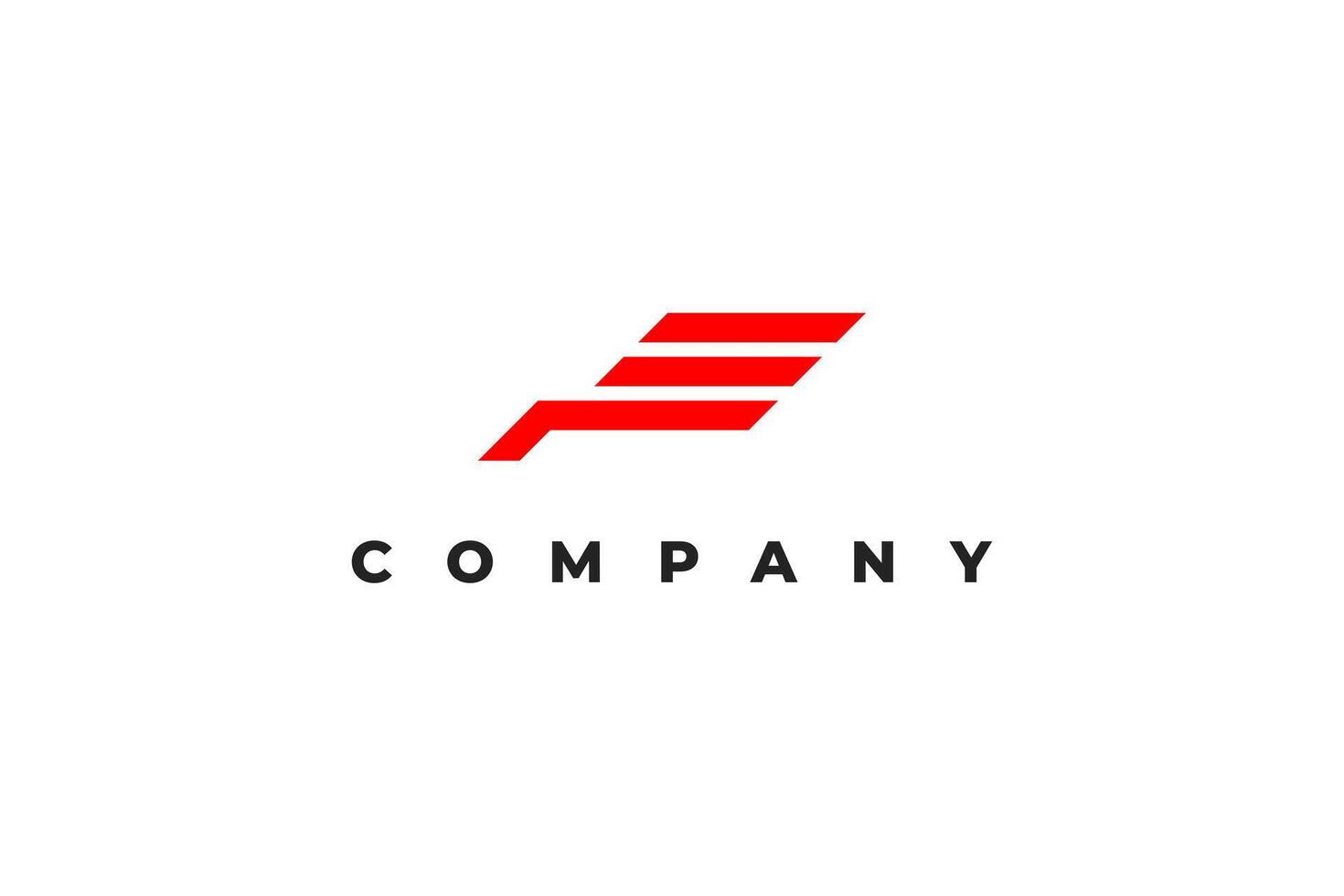 letter e abstract and eagle modern logo vector