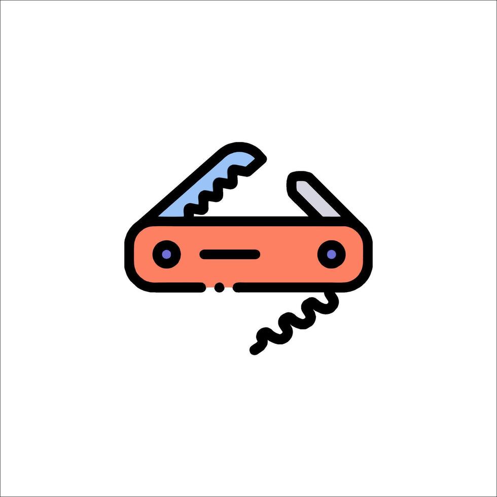 A knife icon with a knife on it vector