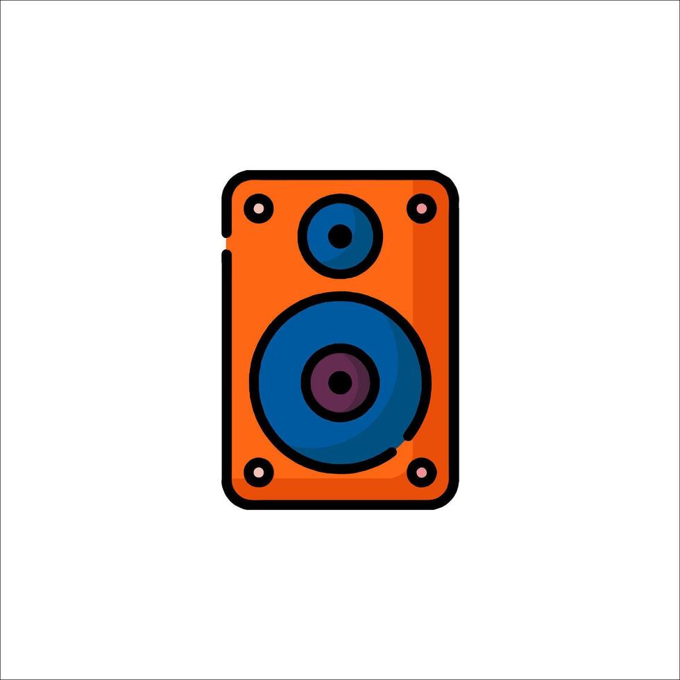 An orange speaker icon on a white background vector