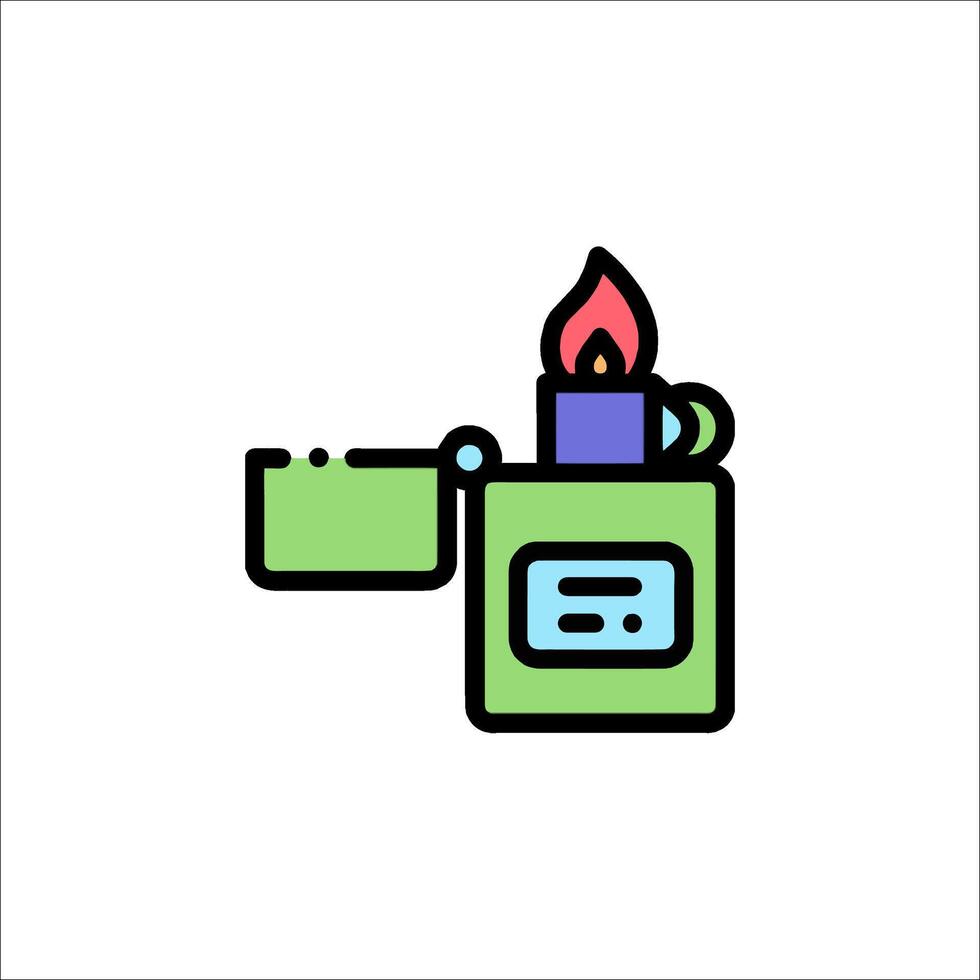A lighter with a card in it on a white background vector