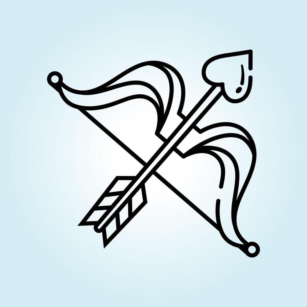 Cupid's Arrow A Heartfelt Valentine's Day Icon vector