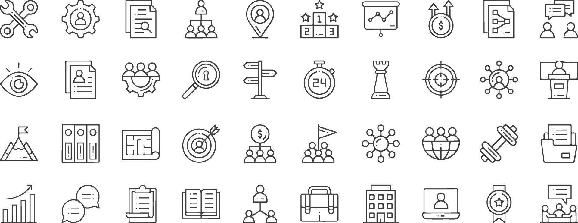 set of teamwork icons vector