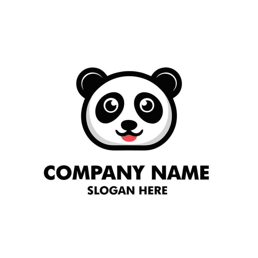 panda bear logo template logo esport vector