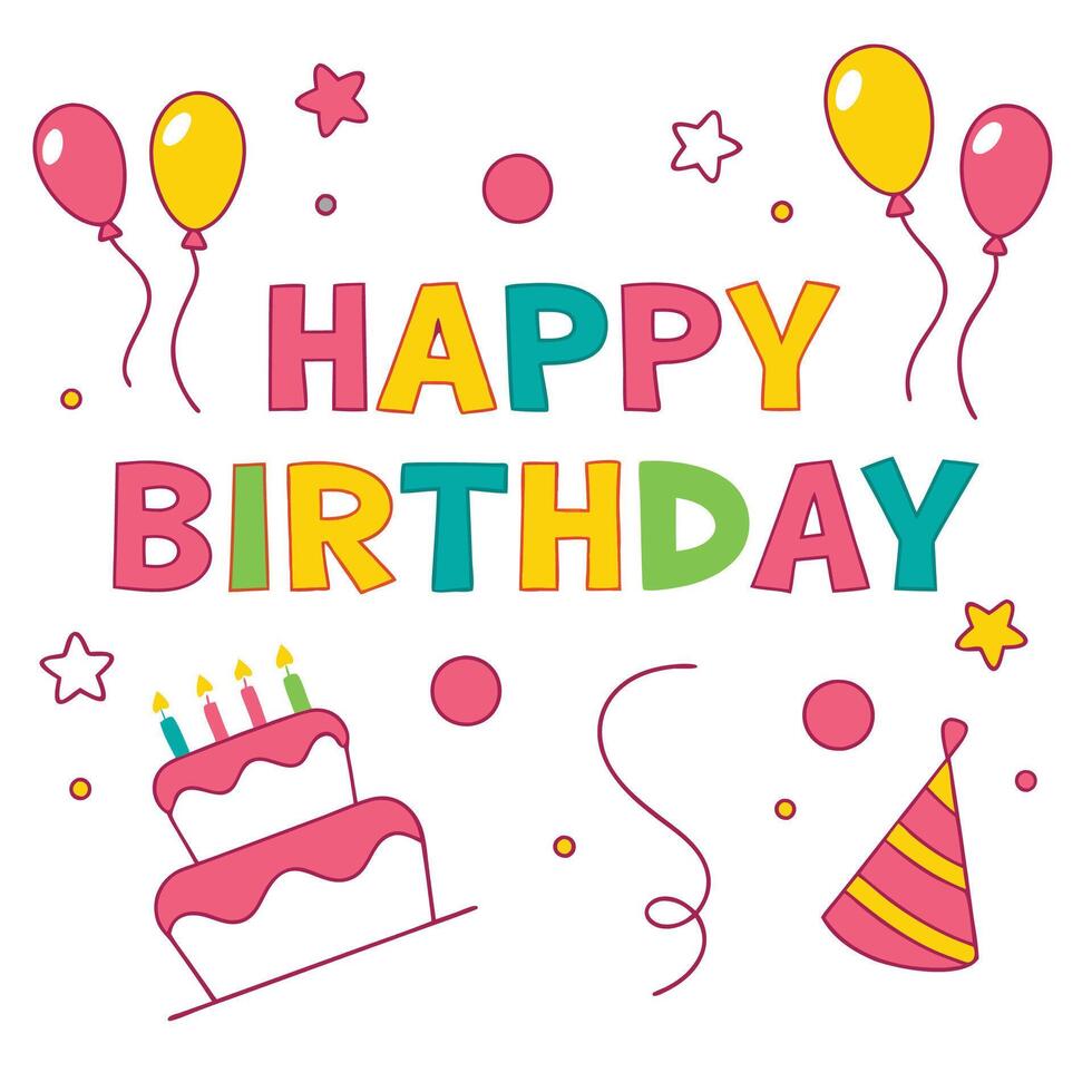 happy birthday clipart background vector