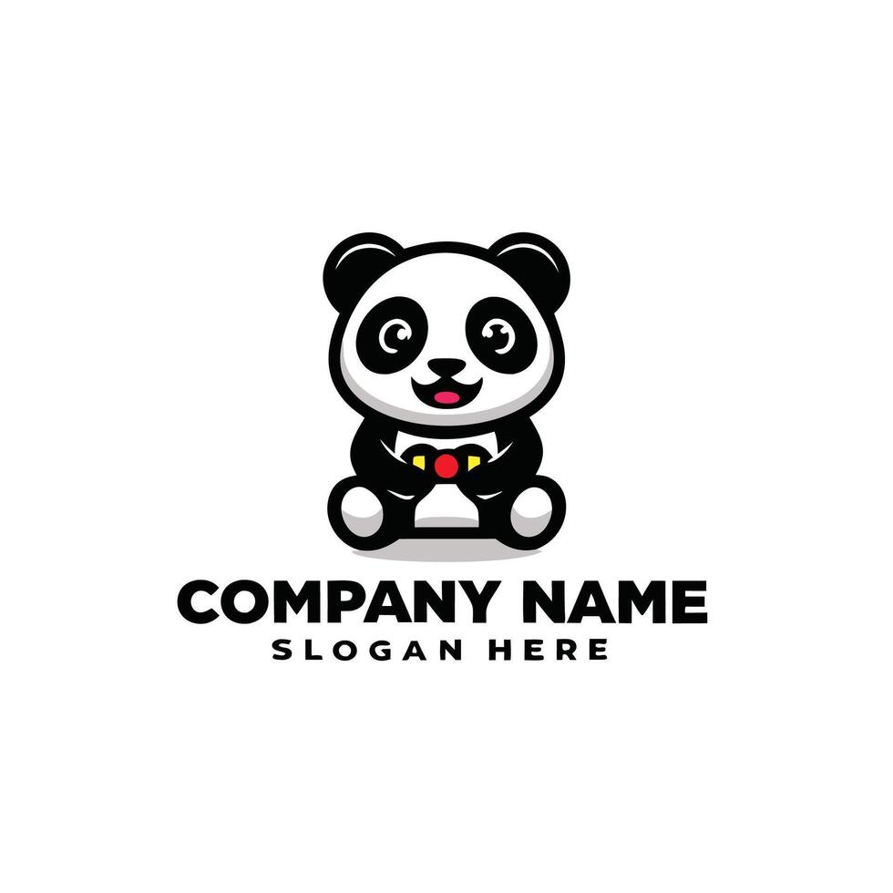 panda bear logo design, vector