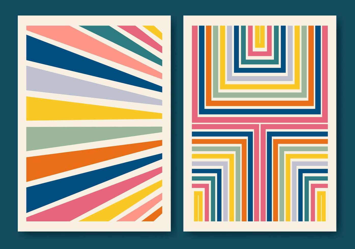 Modern simple abstract poster collection. Mid century modern printable ...