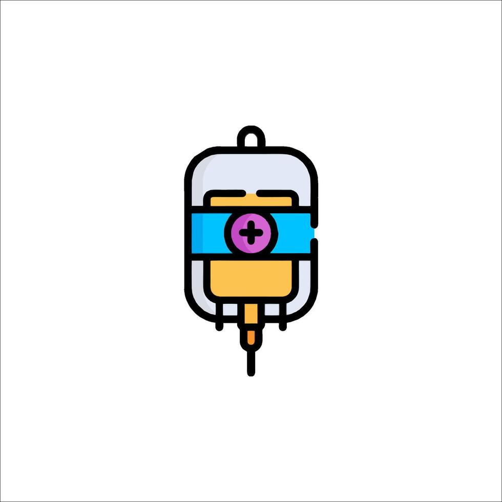 A medical bag with a needle on it vector