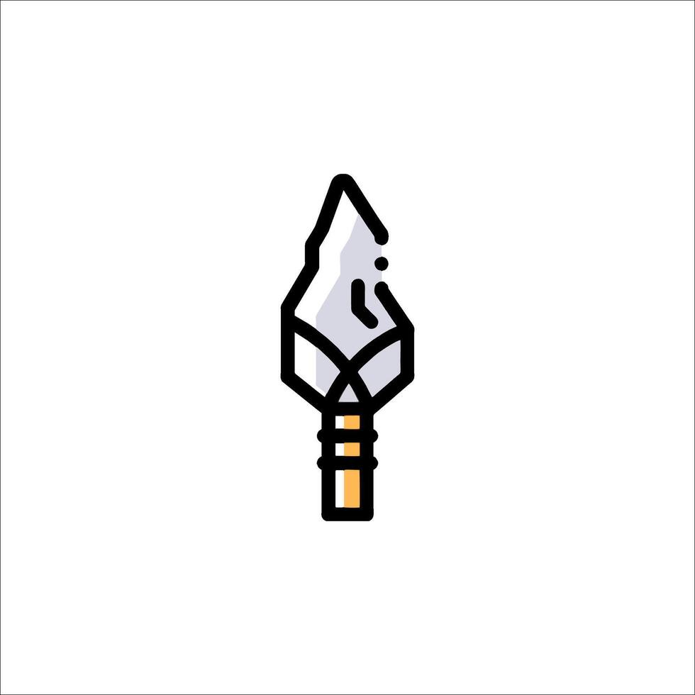 A knife icon with a handle and a blade vector