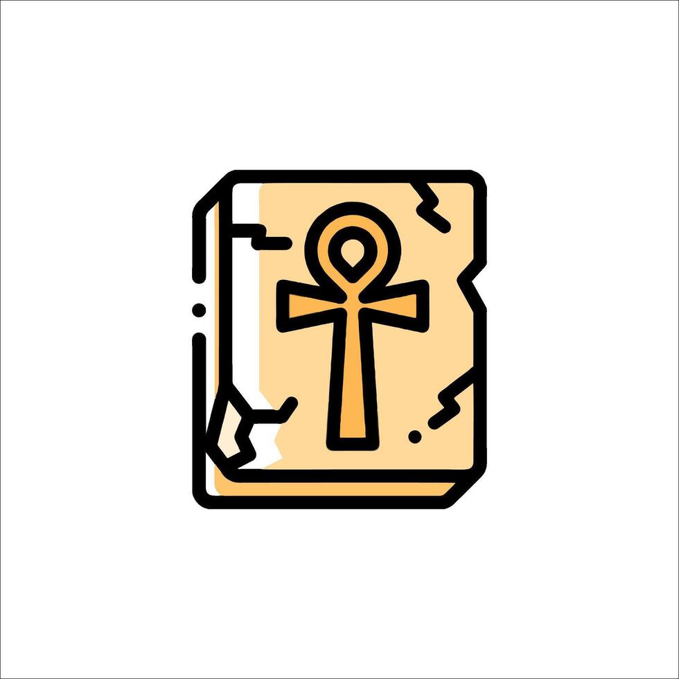 Ancient egyptian book icon, illustration vector