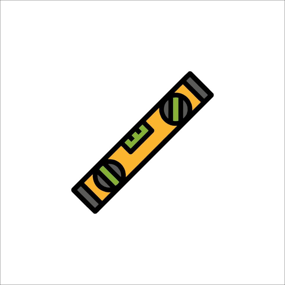 A yellow and green level on a white background vector