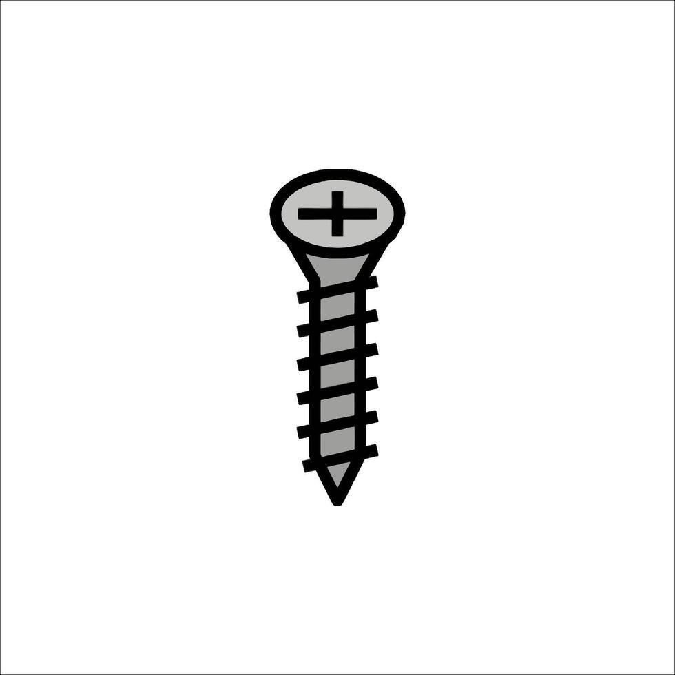 Screw icon illustration on white background vector