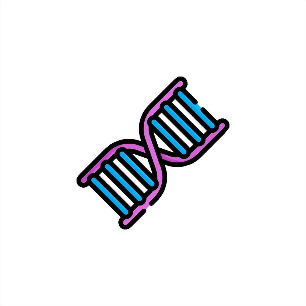 Dna strand icon illustration vector