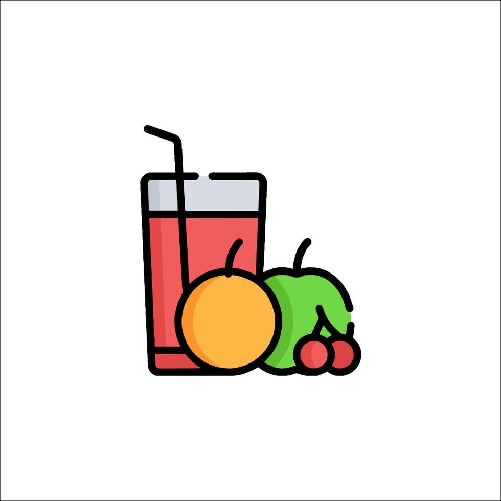 Fruit juice icon illustration vector