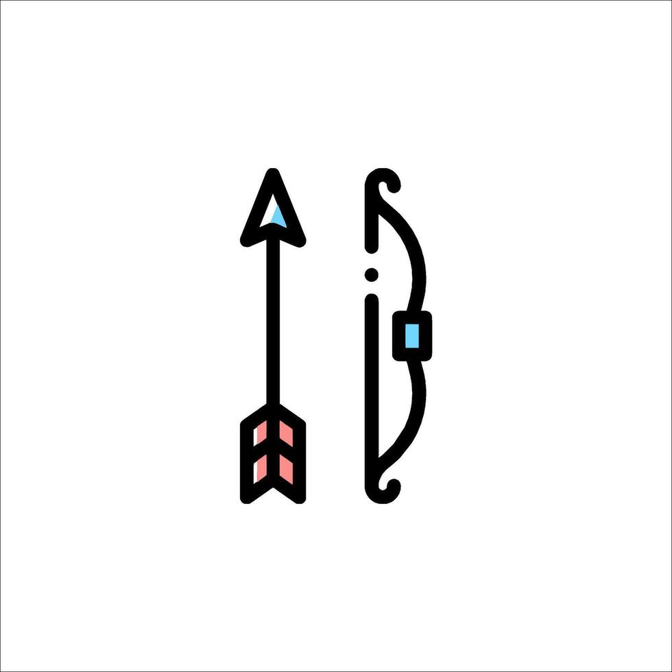 Arrow and bow icon vector