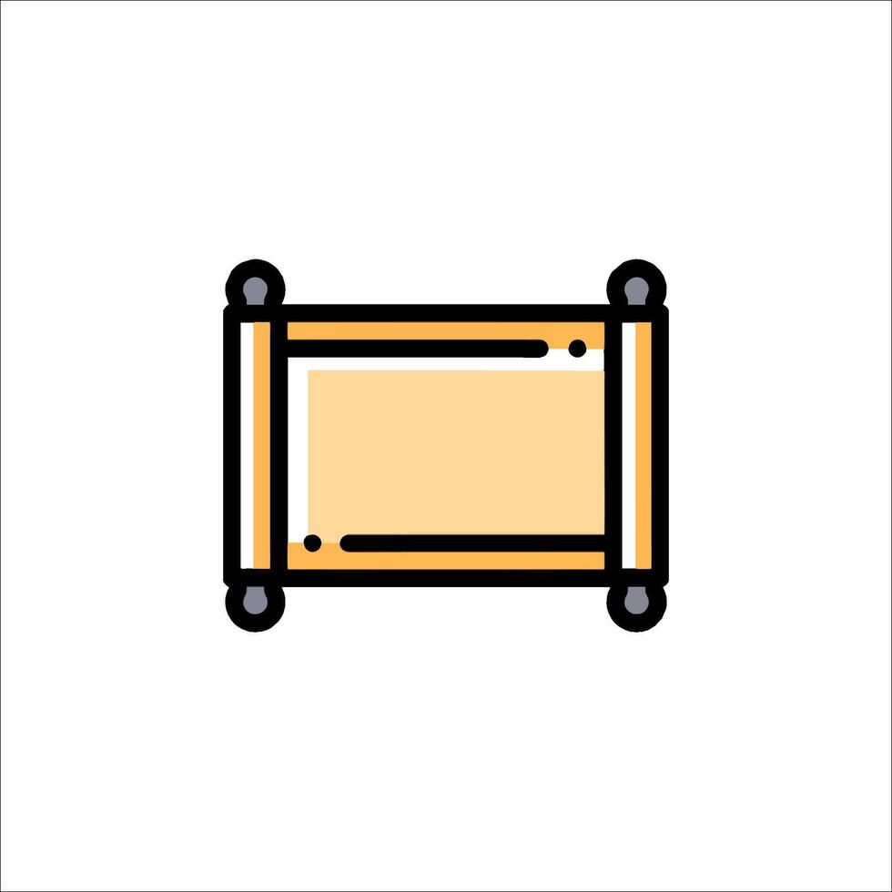 A wooden box icon on a white background vector