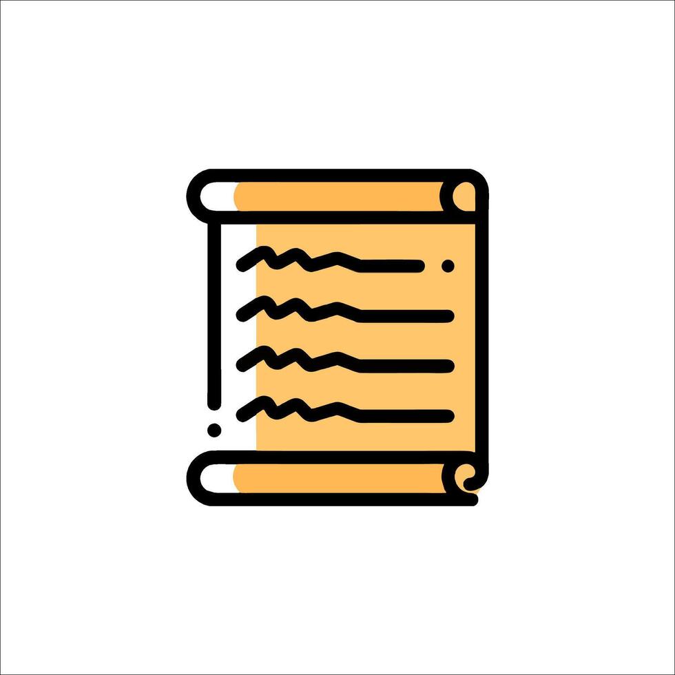 A scroll icon on a white background vector
