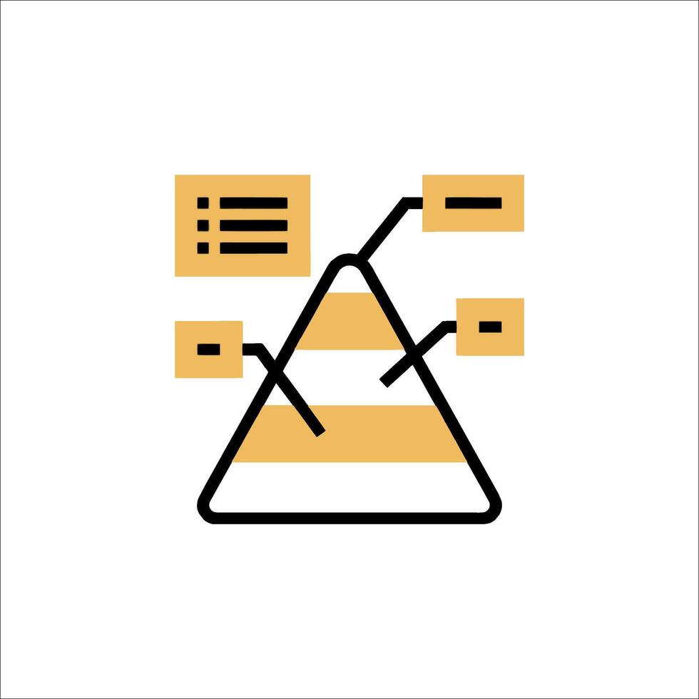 A cone with a paper clip on it and a paper clip on it vector