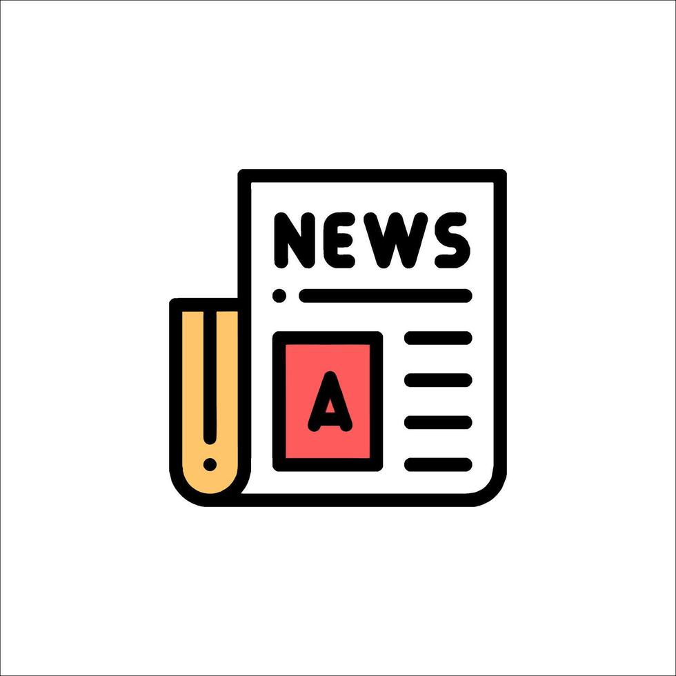 News icon with a pencil and paper vector