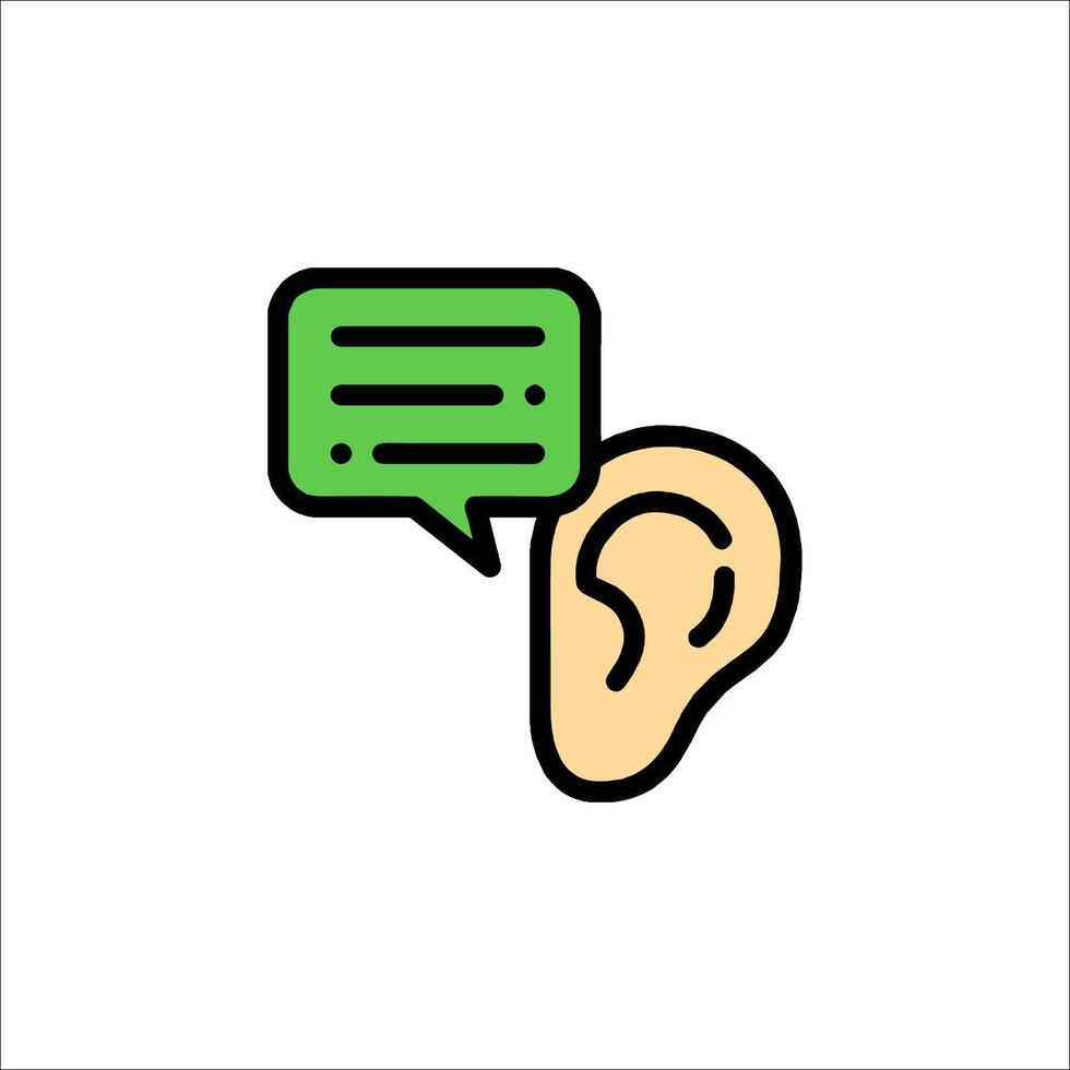 Hearing aid icon illustration vector