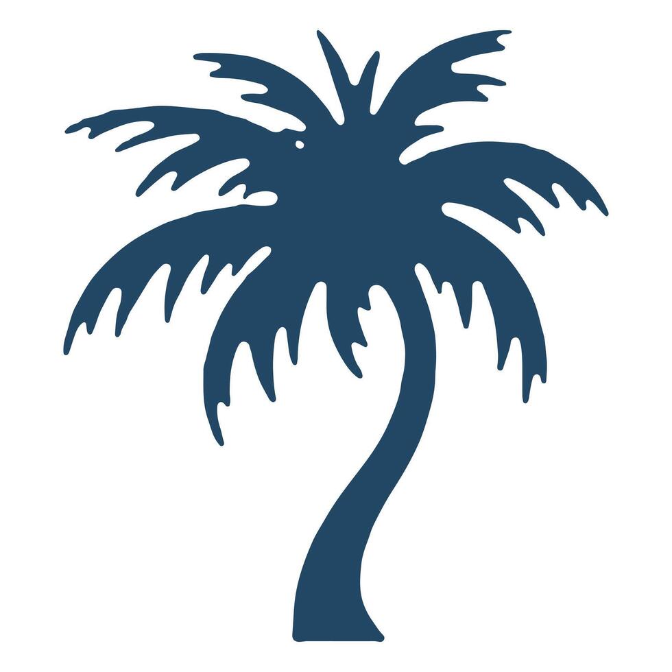 Graphics of Silhuette Plam Trees with a White Background vector