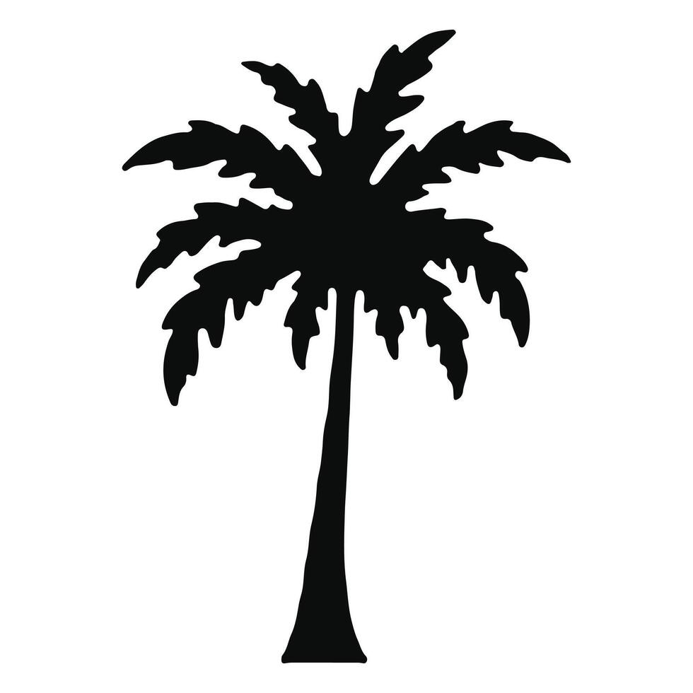 Illustration of a palm tree logo vector