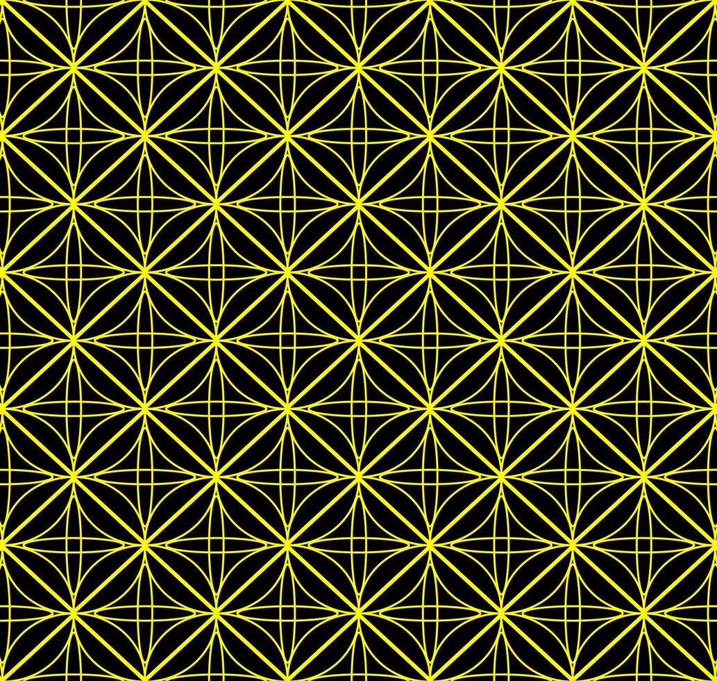 Seamless texture in the form of a golden abstract pattern on a black background vector