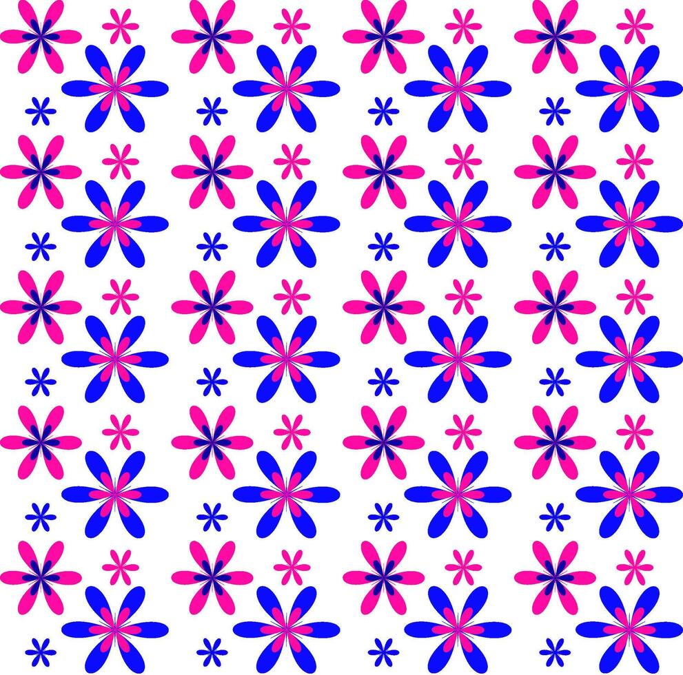 Seamless texture in the form of a simple pink floral pattern on a white background vector