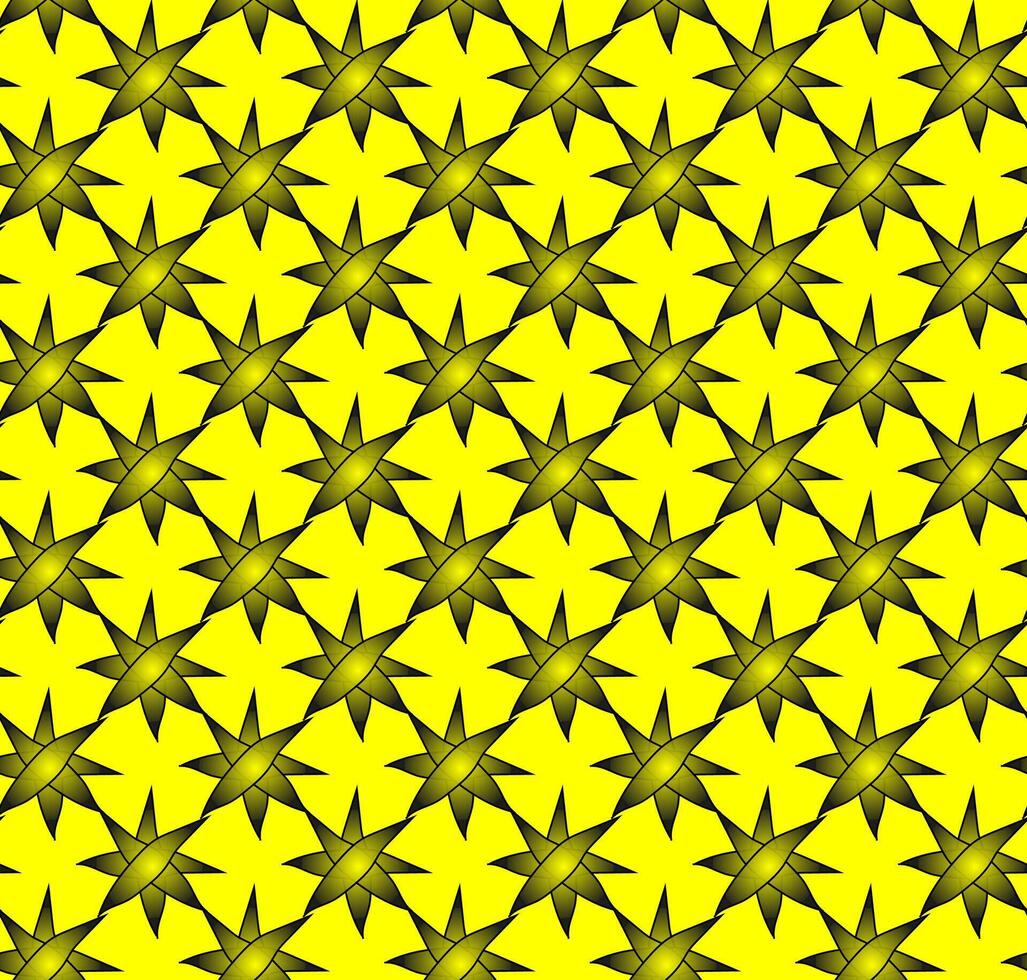 Seamless texture in the form of a pattern of stars on a yellow background vector