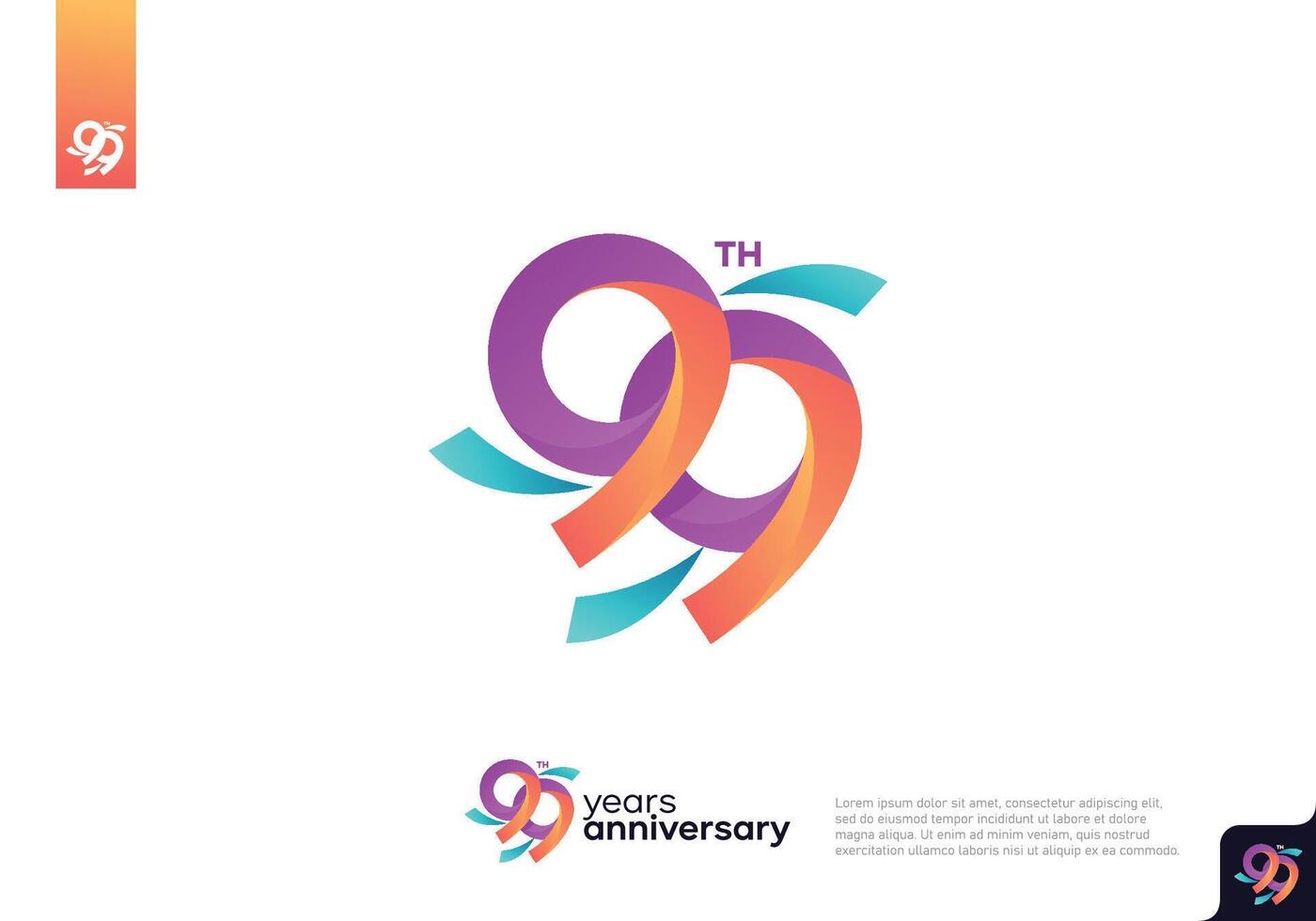 Number 99 logo icon design, 99th birthday logo number, anniversary 99 vector